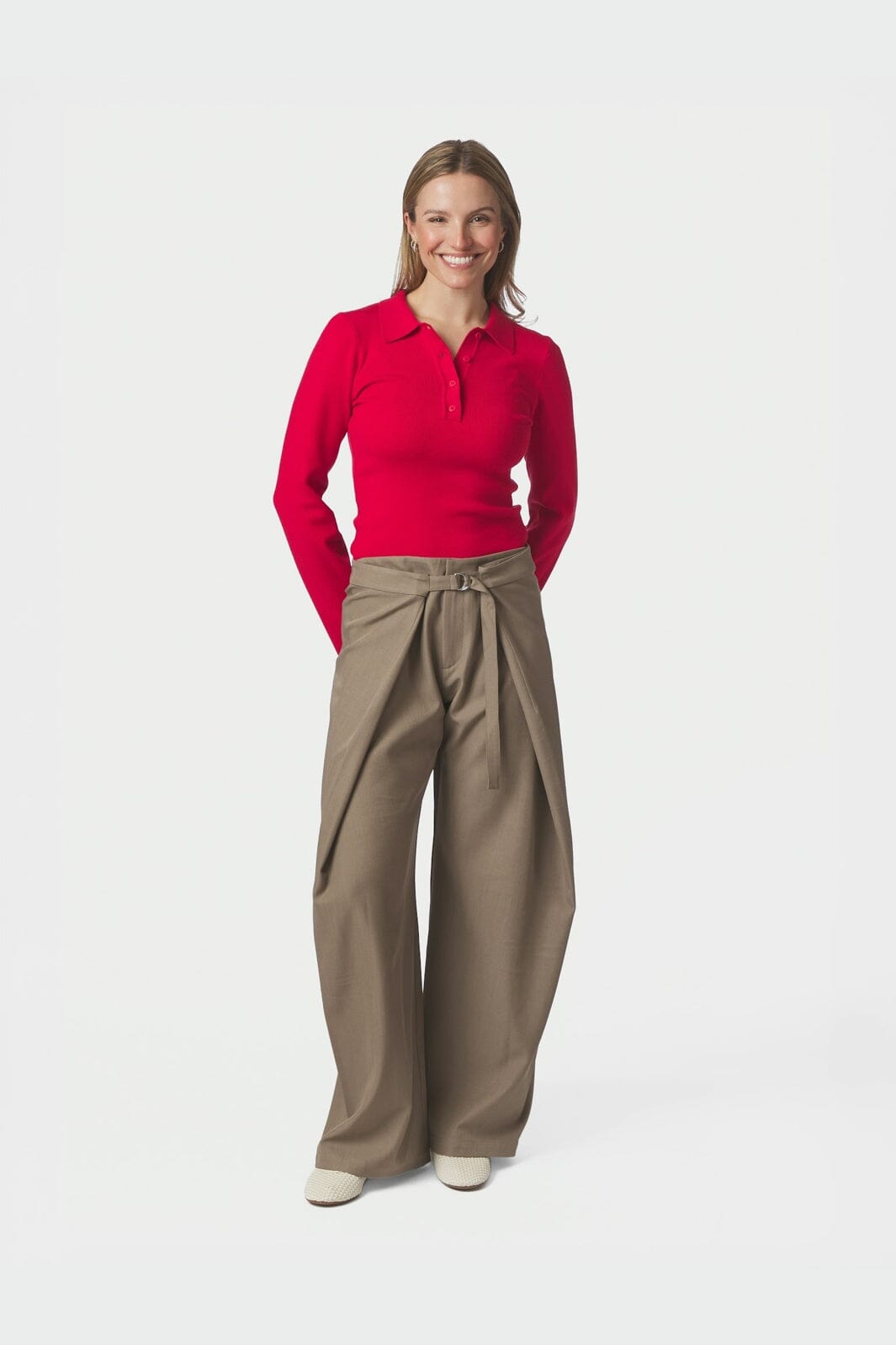 Neo Noir - Zanya Structure Pants 168319 - 214 - Taupe