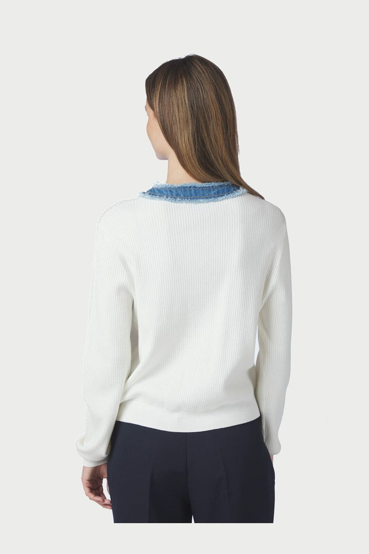 Neo Noir - Zelma Knit Denim Cardigan 167245 - 121 - Off White