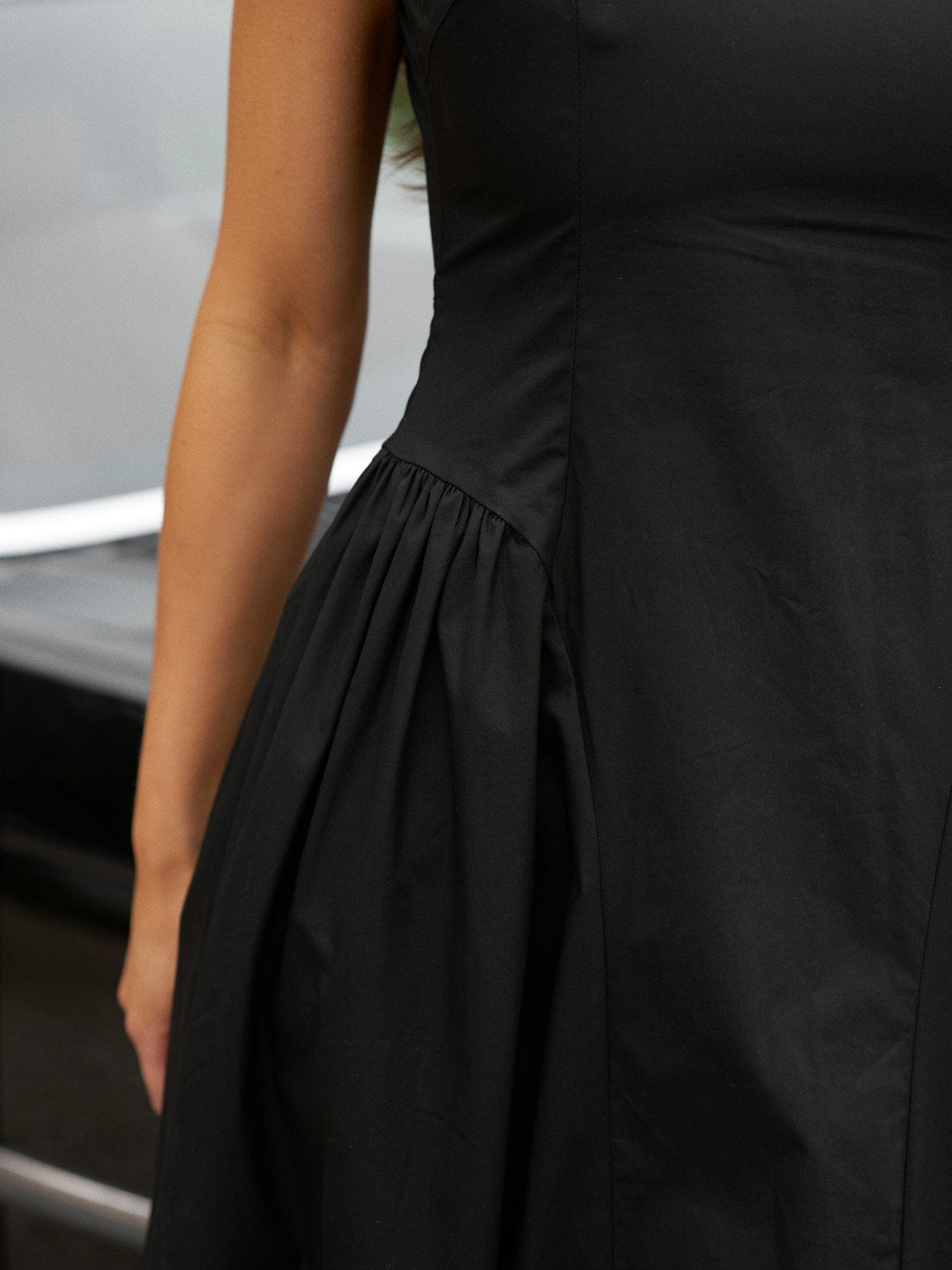 Neo Noir - Zora Poplin Dress 168136 - 100 - Black Kjoler 