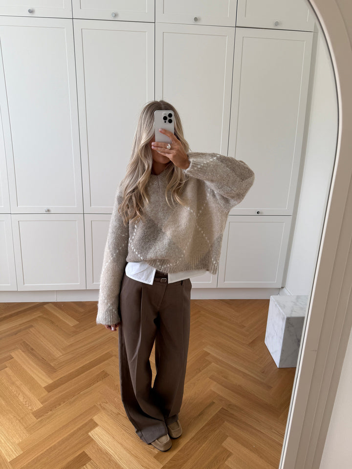 Noella - Lai Knit 14670001 - 650 - Beige Mix Strikbluser 