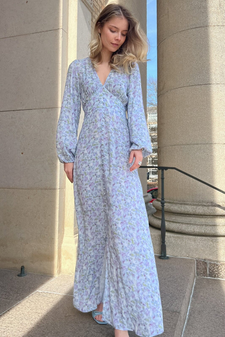 Noella - Lilith Maxi Dress 14160005 - 1390 - Cinthia Blue Print Kjoler 