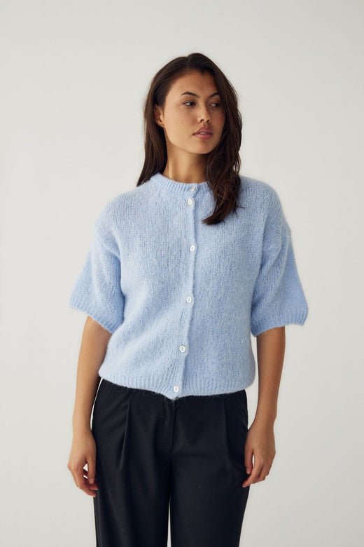 Noella - N-Kae Ss Knit Cardigan 15950003 - 016 - Light Blue Cardigans 