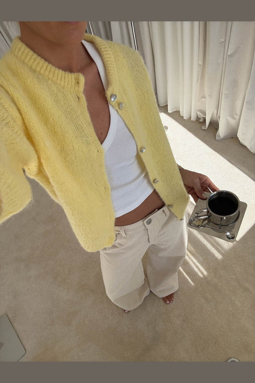 Noella - N-Kae Ss Knit Cardigan 15950003 - 1417 - Butter Yellow