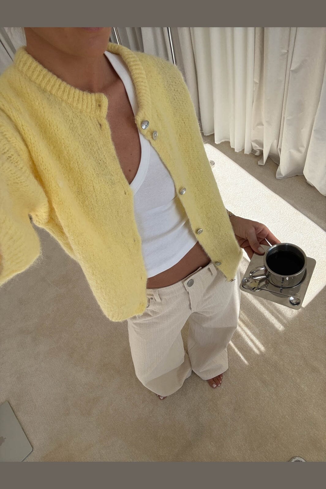 Noella - N-Kae Ss Knit Cardigan 15950003 - 1417 - Butter Yellow