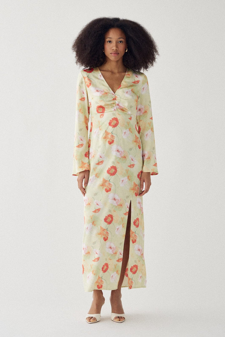 Noella - N-Kamey Dress 15850001 - 1464 - Delina Green Print Kjoler 