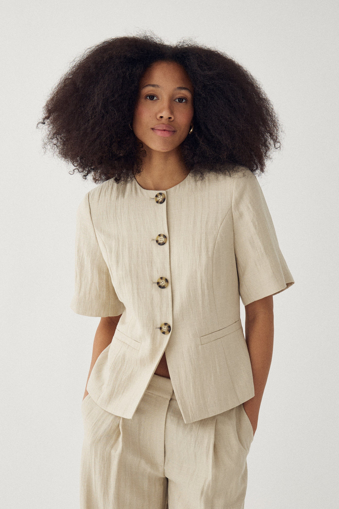 Noella - N-Kasaundra Blazer 15600001 - 1206 - Oyster Blazere 