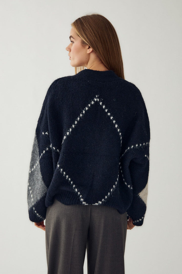 Noella - N-Laiana Knit Cardigan 14670002 - 670 - Navy Mix Cardigans 