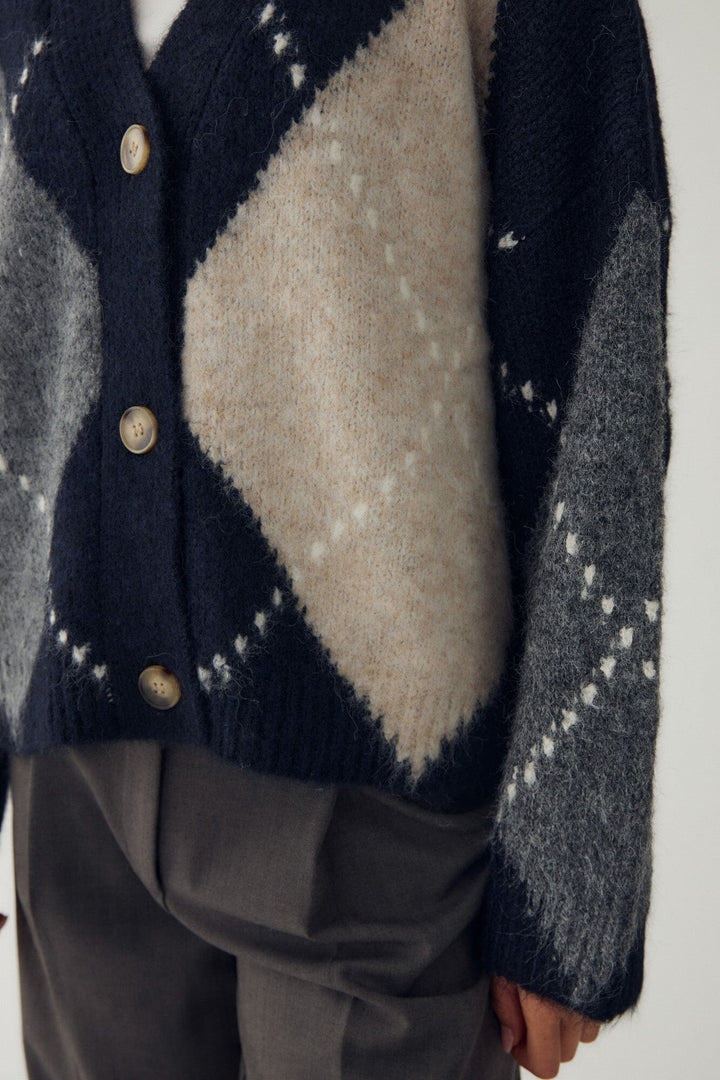Noella - N-Laiana Knit Cardigan 14670002 - 670 - Navy Mix Cardigans 