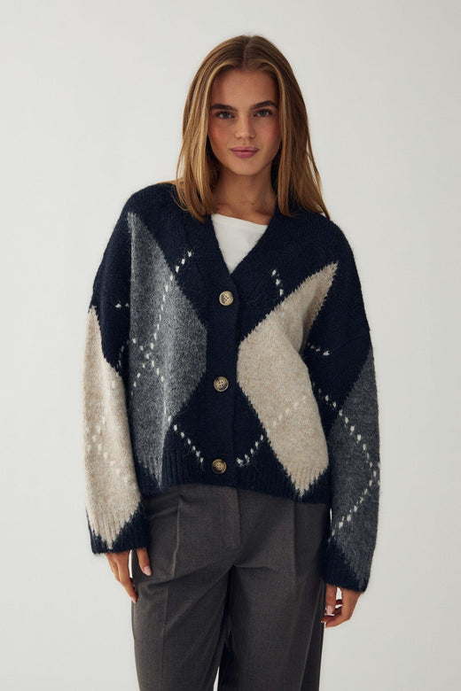 Noella - N-Laiana Knit Cardigan 14670002 - 670 - Navy Mix Cardigans 