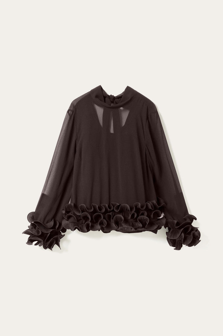 Noella - N-Latanietta Blouse 14510002 - 674 - Chocolate Bluser 