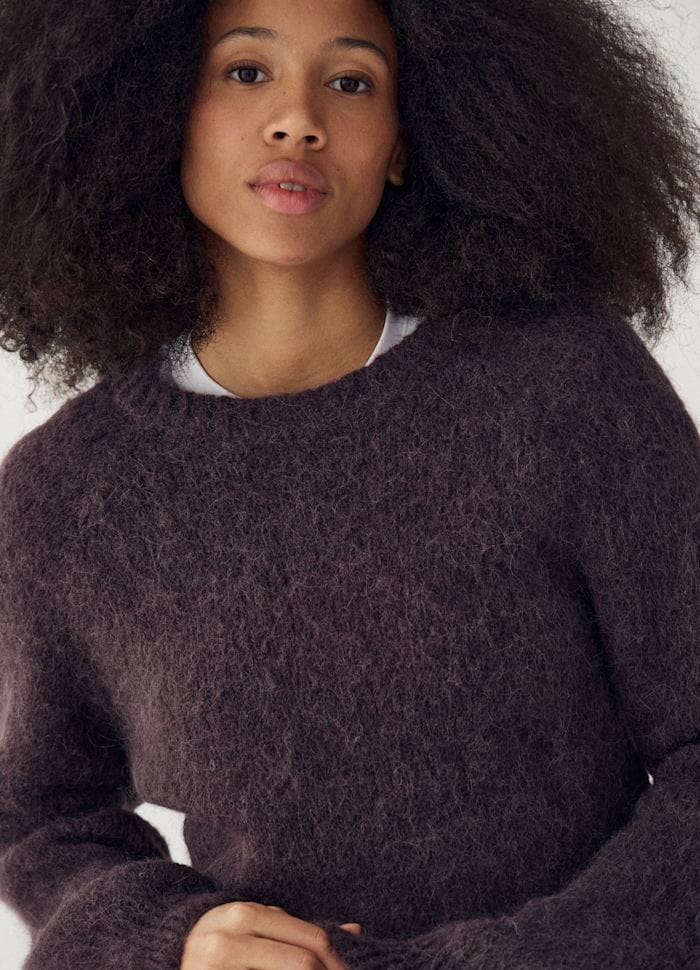 Noella - N-Latora Knit 15950002 - 674 - Chocolate Strikbluser 