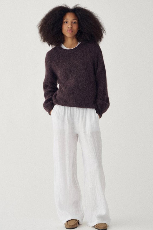 Noella - N-Latora Knit 15950002 - 674 - Chocolate Strikbluser 