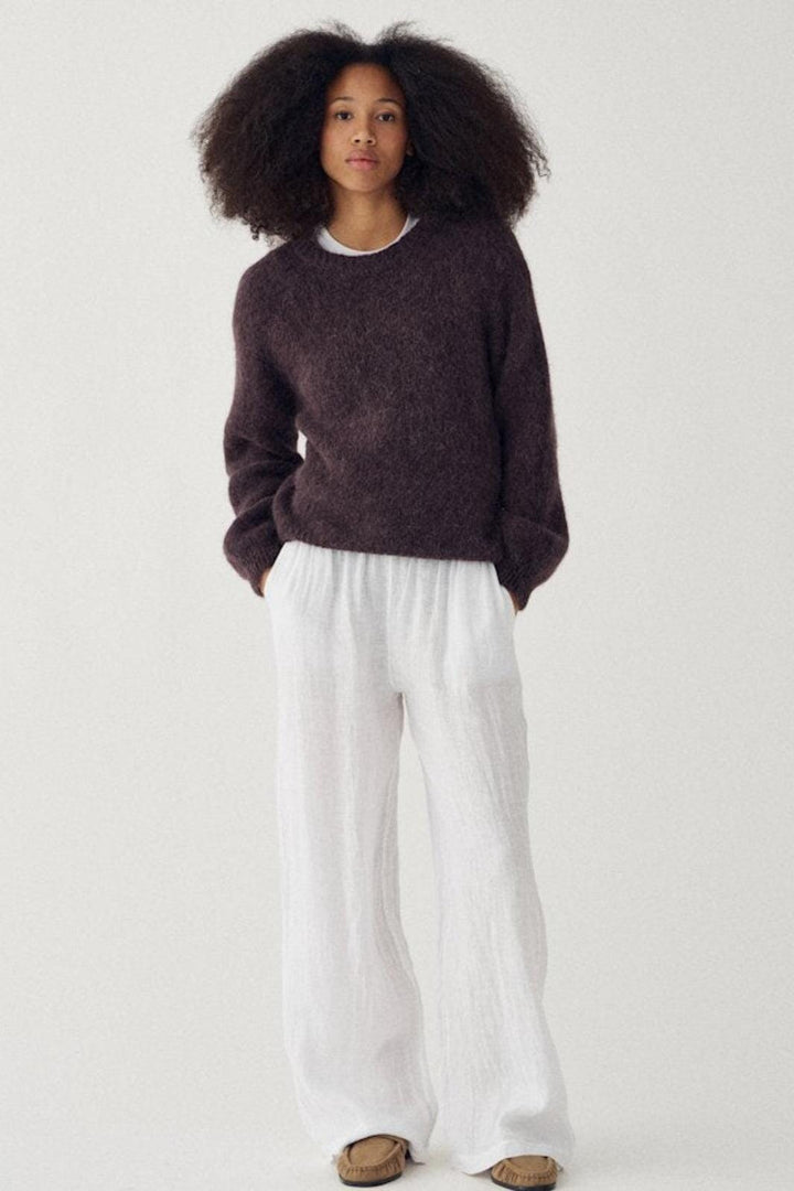 Noella - N-Latora Knit 15950002 - 674 - Chocolate Strikbluser 