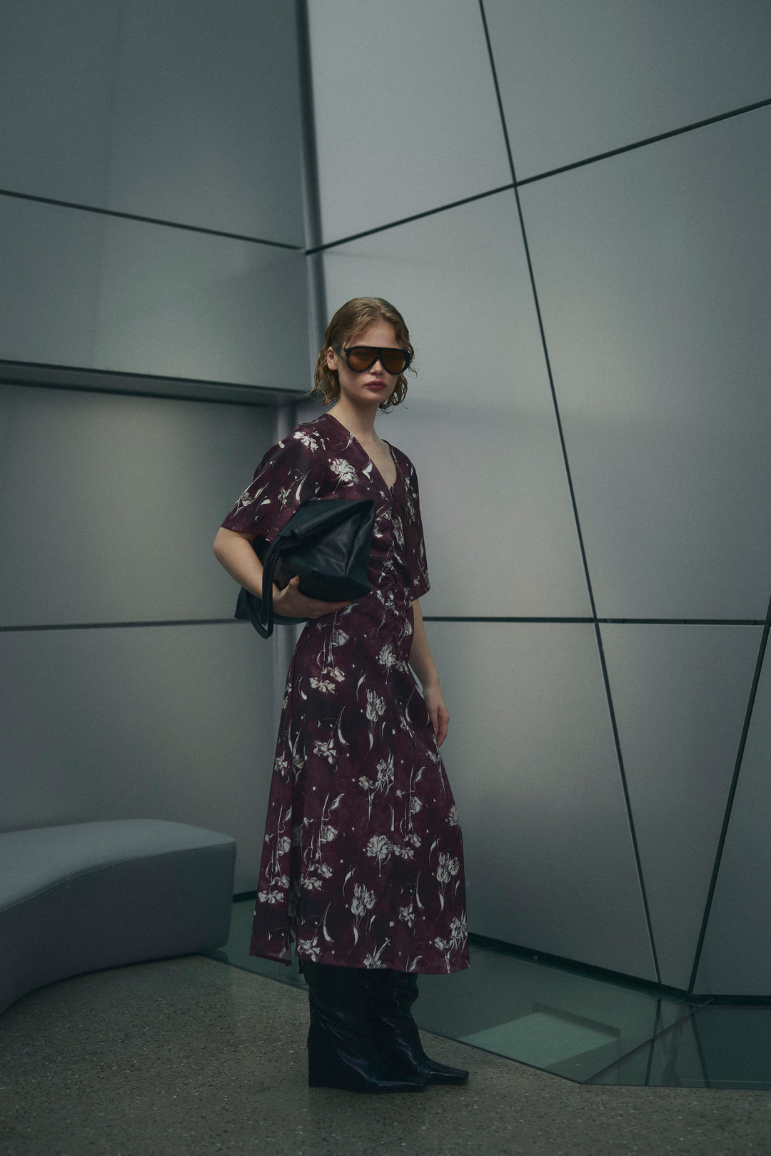 Noella - N-Lavina Dress 16380001 - 1501 - Dovie Burgundy Print Kjoler 