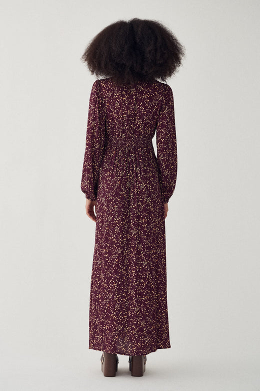 Noella - N-Lilith Maxi Dress 16430001 - 1518 - Donata Winetasting Print Kjoler 