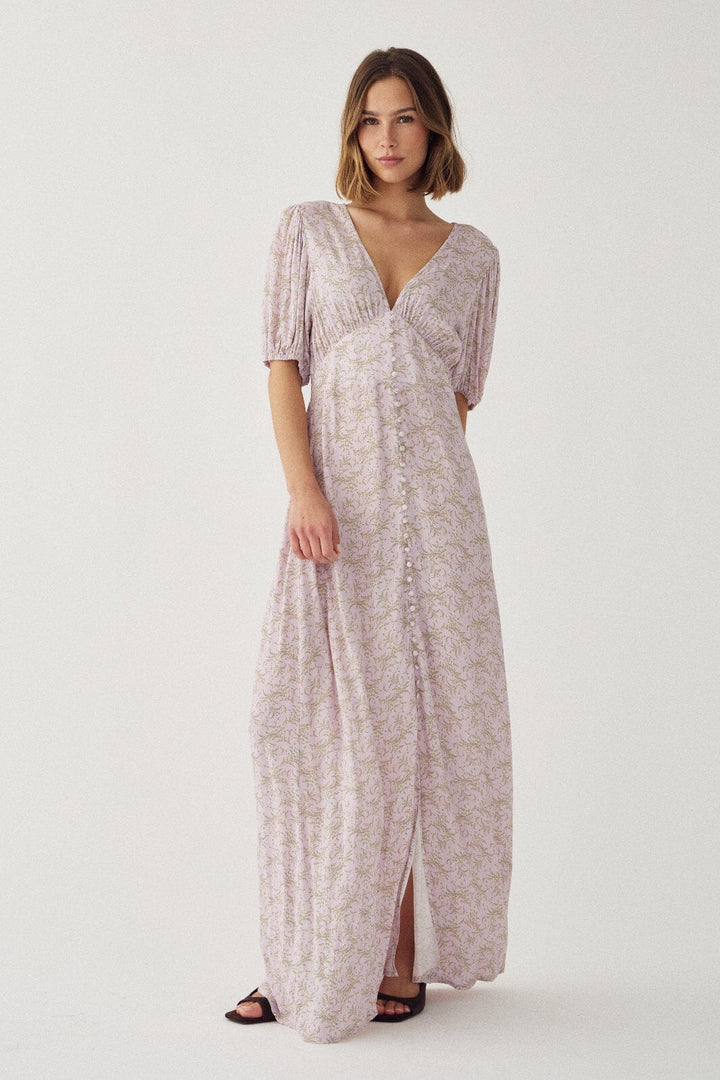 Noella - N-Lilith Ss Maxi Dress 15630001 - 1451 - Dolley Pink Print Kjoler 