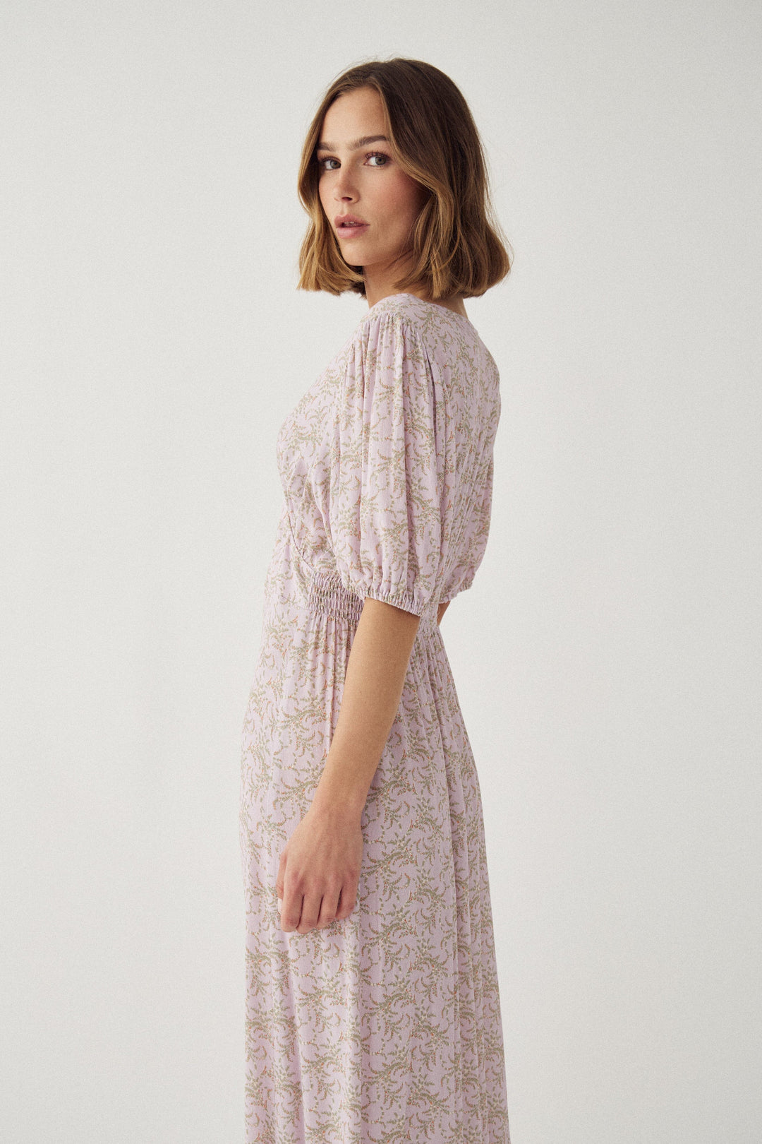 Noella - N-Lilith Ss Maxi Dress 15630001 - 1451 - Dolley Pink Print Kjoler 