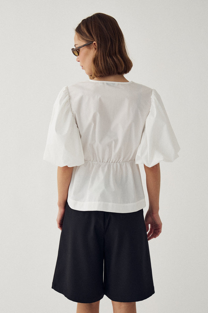 Noella - N-Magdalena Blouse 14540009 - 028 - White Bluser 