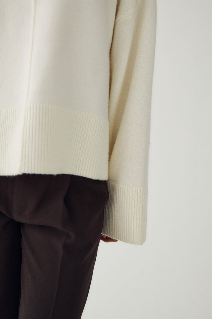 Noella - N-Maidie Knit 16090001 - 006 - Offwhite Strikbluser 