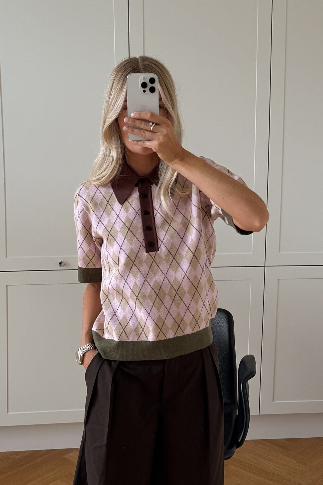 Noella - N-Makayla Ss Knit 15030002 - 1544 - Diya Pink Check