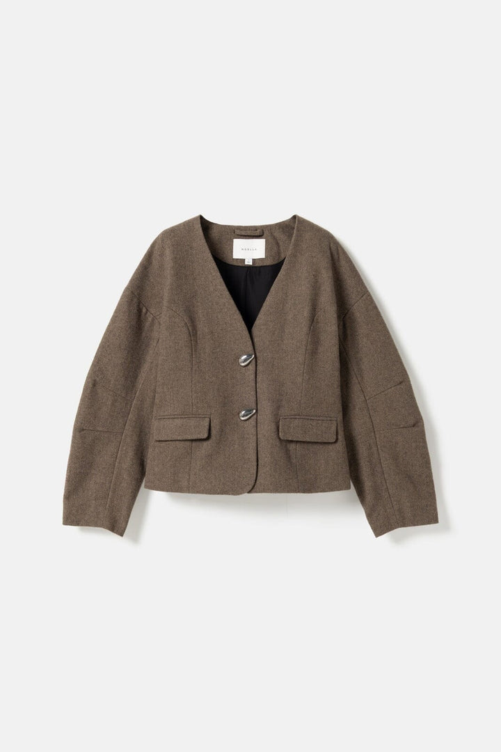 Noella - N-Mallie Blazer 16180001 - 1488 - Brown Herringbone