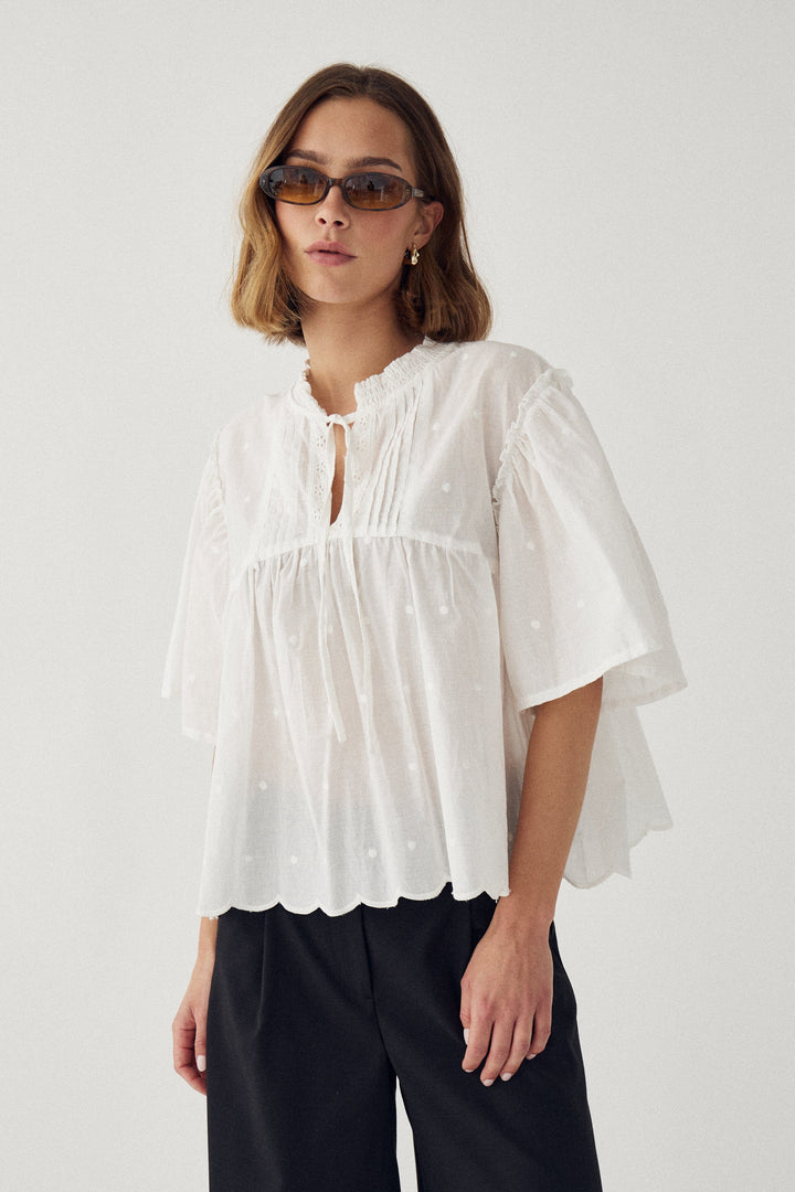 Noella - N-Marielle Blouse 15780001 - 028 - White Bluser 