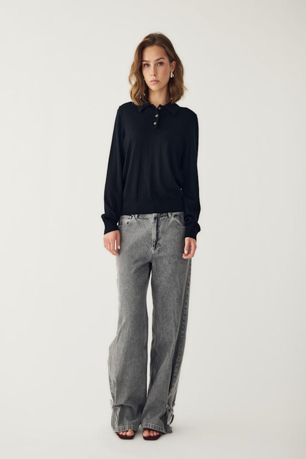 Noella - N-Maxine Knit 14990001 - 004 - Black Strikbluser 