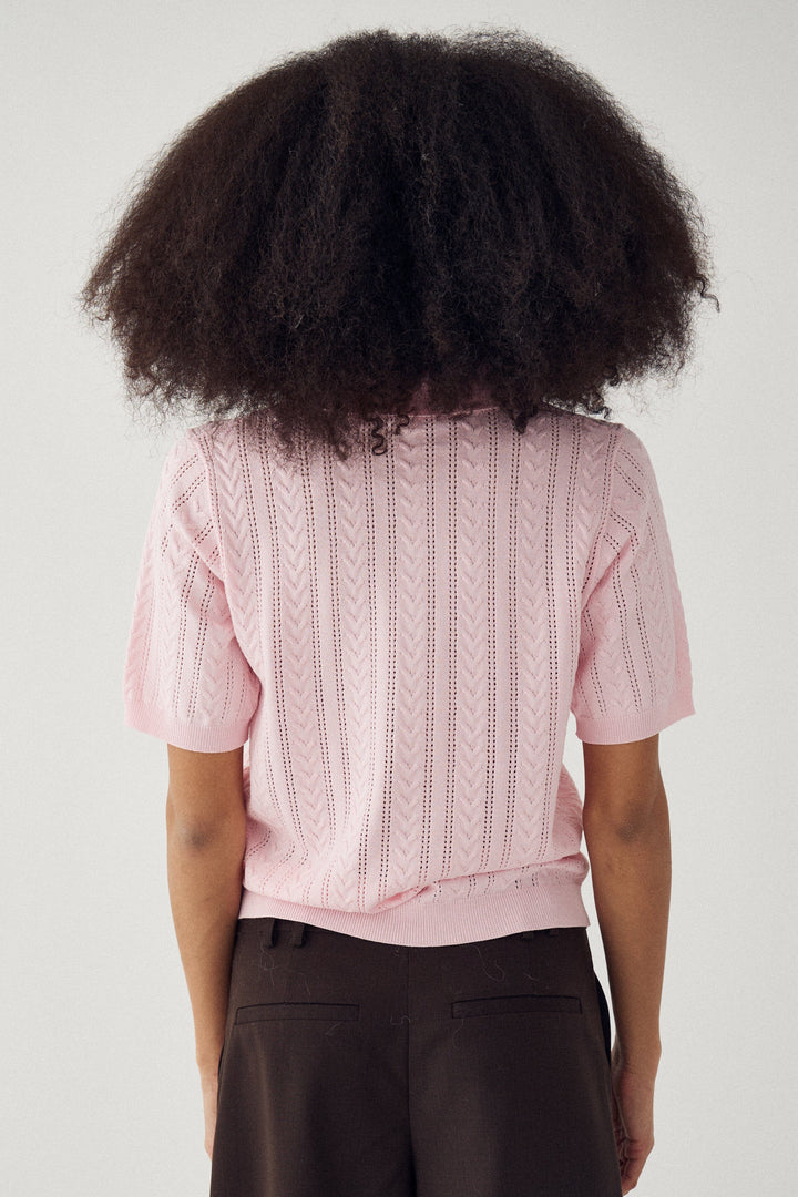 Noella - N-Mecca Knit Polo 15830001 - 1279 - Baby Pink Strikbluser 