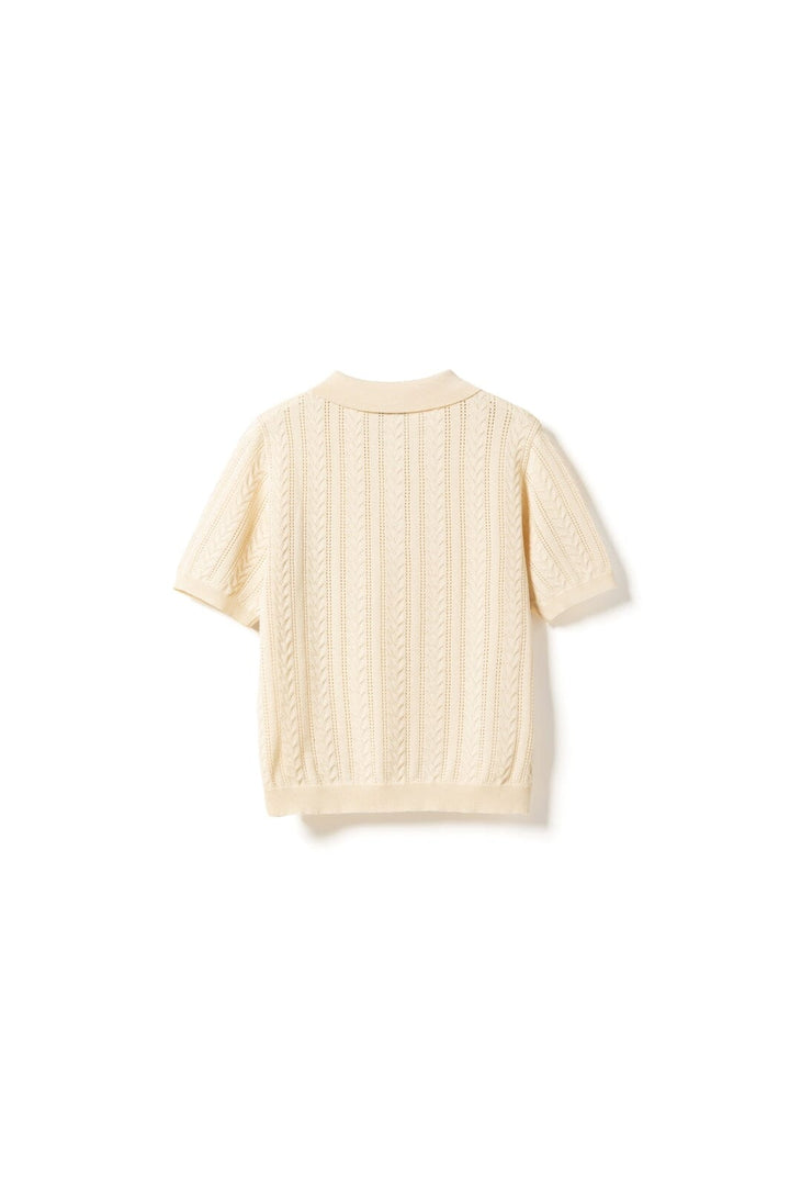 Noella - N-Mecca Knit Polo 15830001 - 974 - Ivory