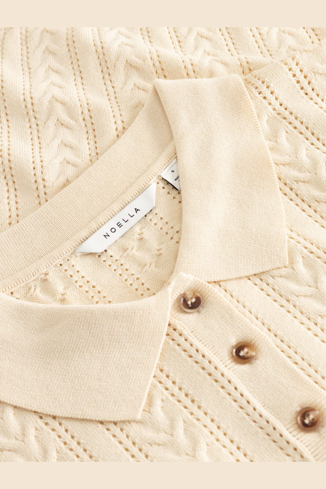 Noella - N-Mecca Knit Polo 15830001 - 974 - Ivory