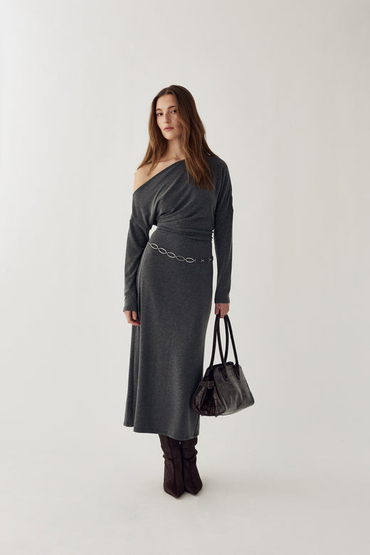 Noella - N-Meena Dress 14090006 - 019 - Dark Grey Melange Kjoler 