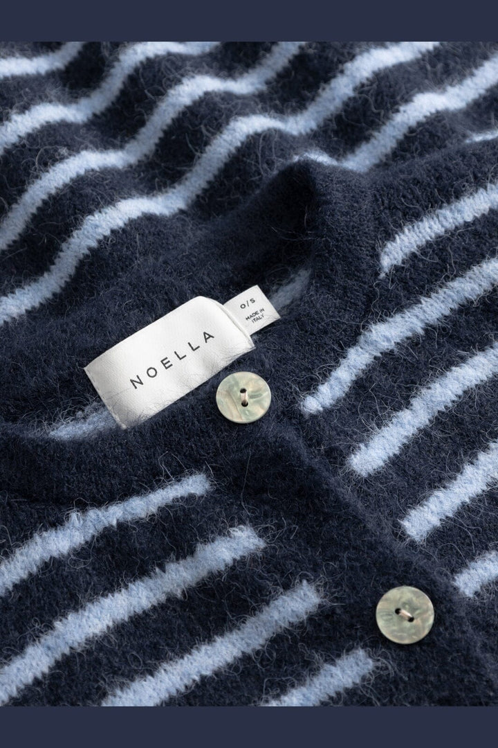 Noella - N-Mertice Knit Cardigan 16570002 - 117 - Blue Stripe