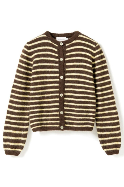 Noella - N-Mertice Knit Cardigan 16570002 - 1536 - Brown Yellow Stripe