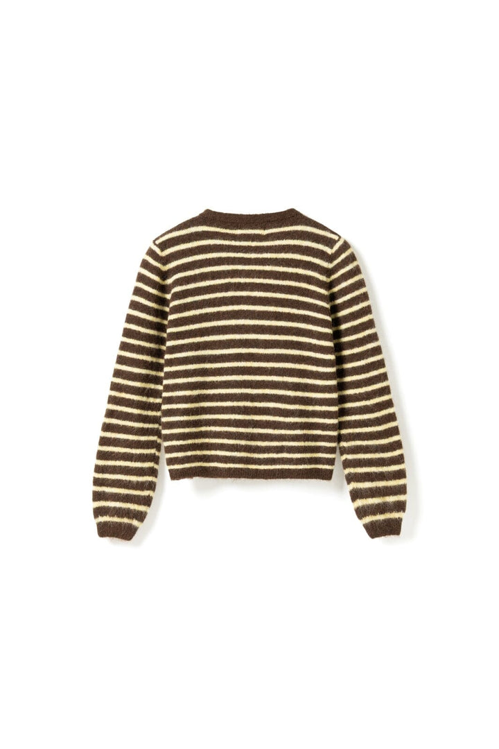 Noella - N-Mertice Knit Cardigan 16570002 - 1536 - Brown Yellow Stripe