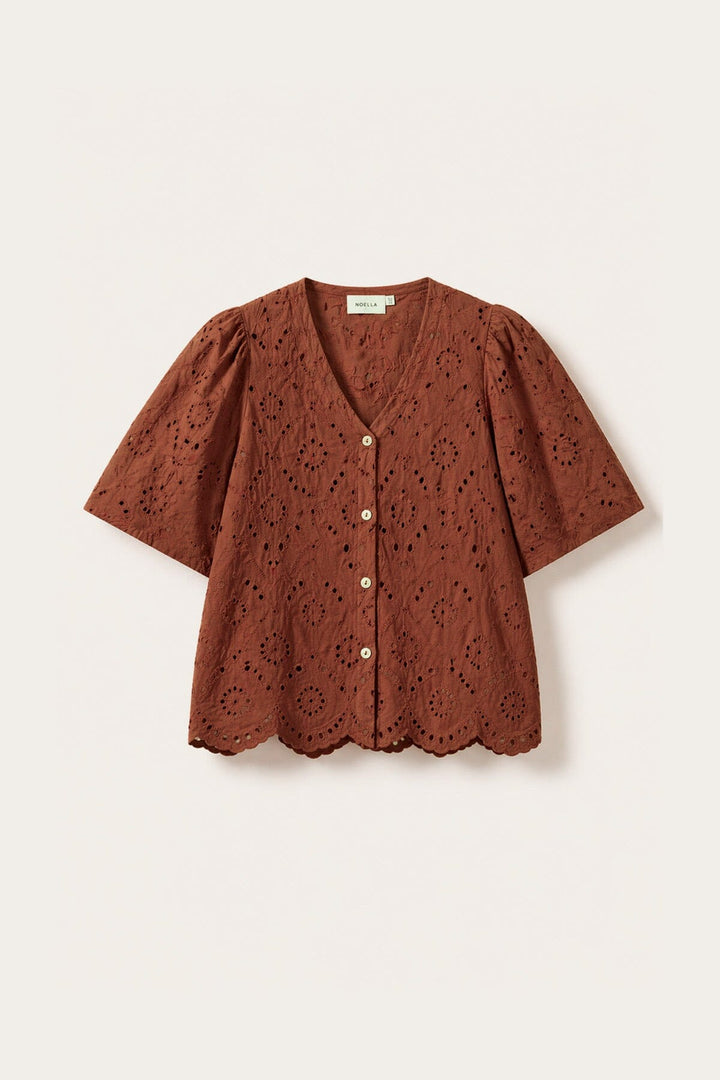 Noella - N-Mika Blouse 15760002 - 409 - Terracotta Bluser 