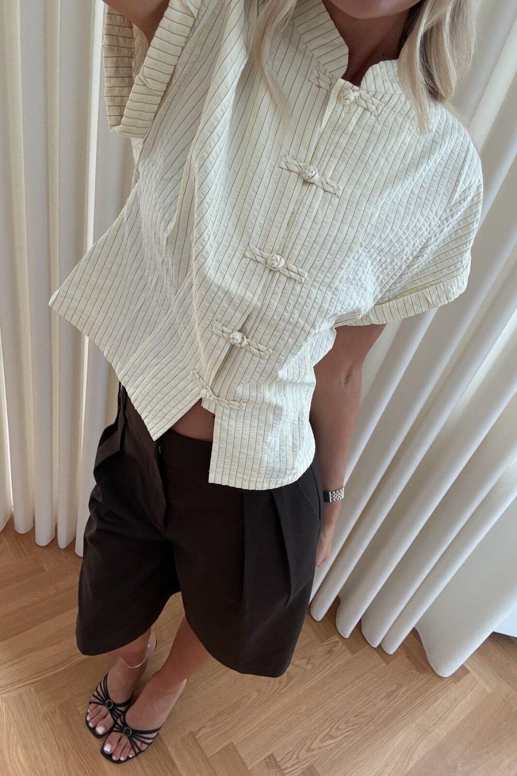 Noella - N-Norma Blouse 17100002 - 1543 - Etta Butter Stripe Bluser 