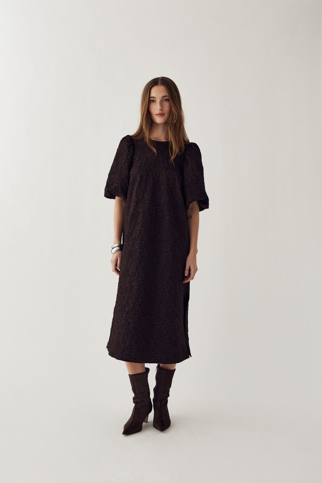 Noella - N-Pastis Long Dress 14840001 - 674 - Chocolate Kjoler 