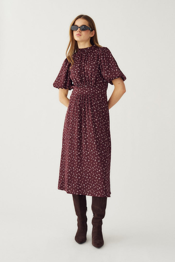 Noella - N-Ruth Dress 15900001 - 1472 - Dwyn Burgundy Print Kjoler 
