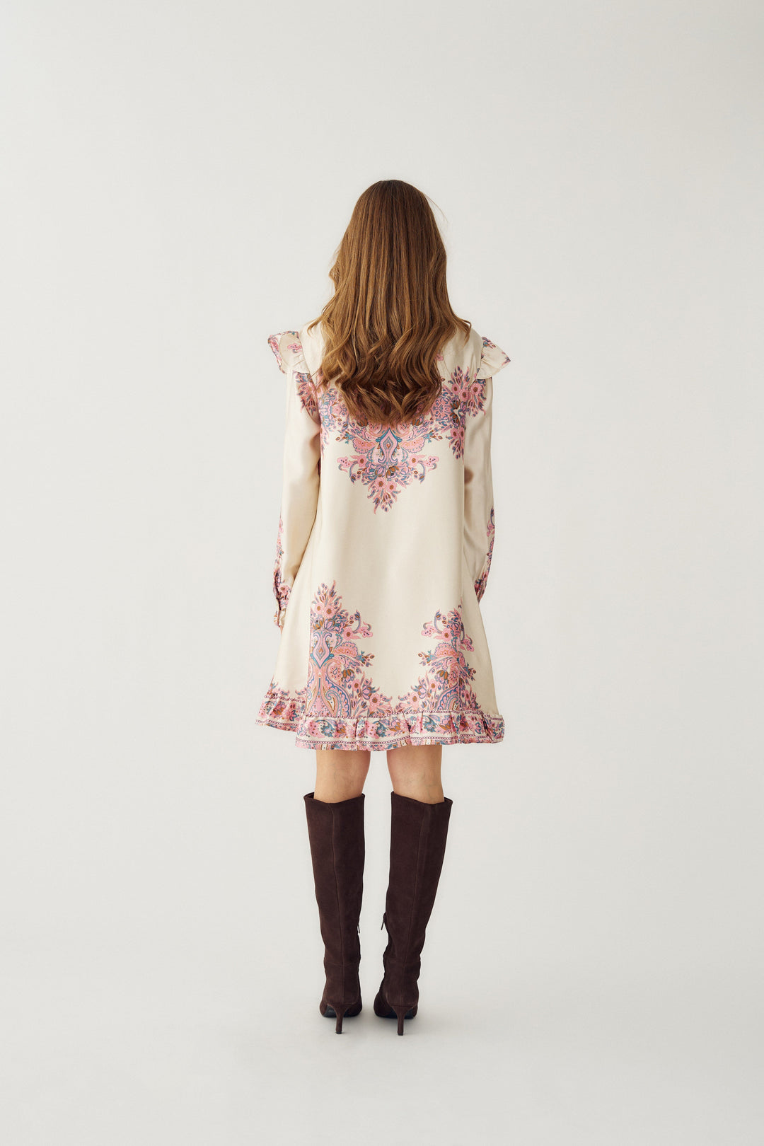 Noella - Reno Ruby Ruffle Dress 14790001 - 1422 - Drusella Print Kjoler 