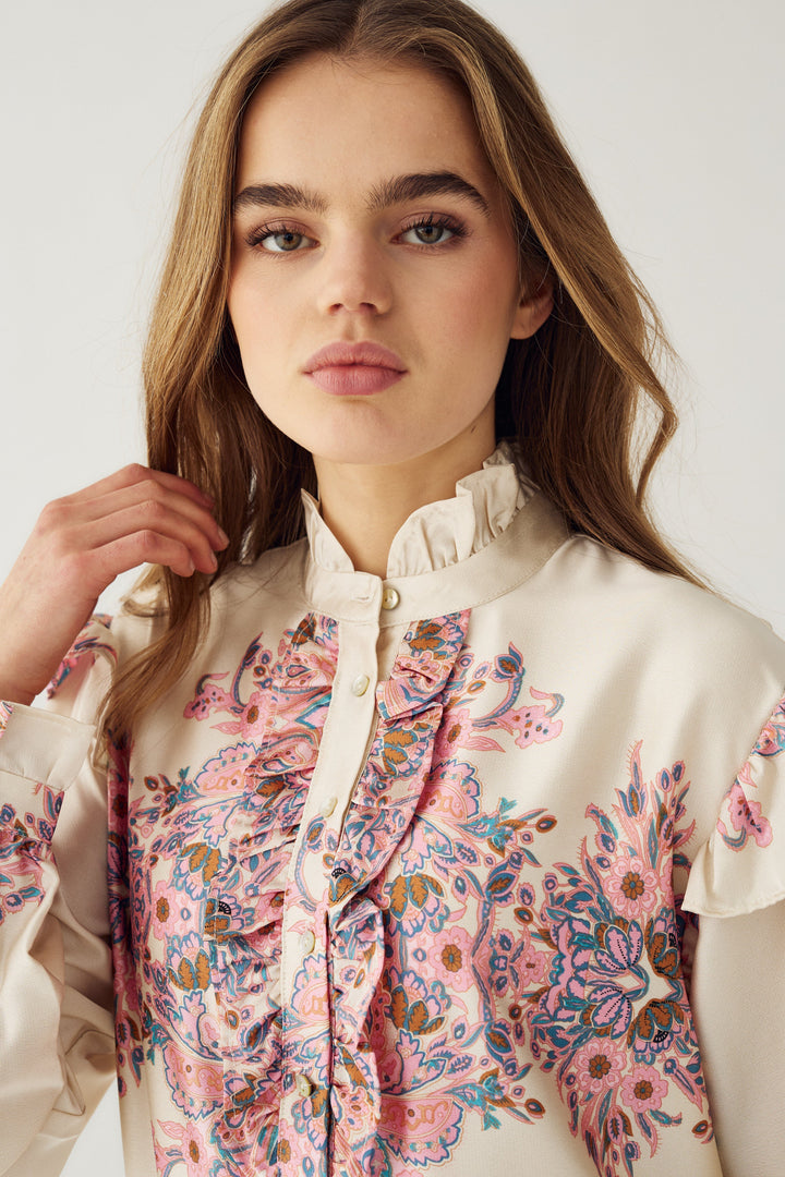Noella - Reno Ruby Ruffle Dress 14790001 - 1422 - Drusella Print Kjoler 