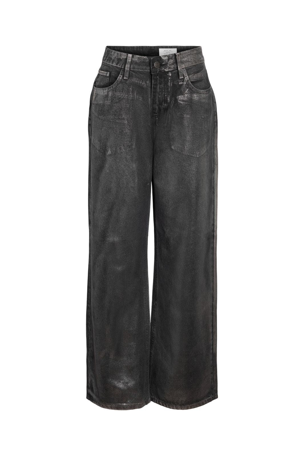 Noisy May - Nmadriana Nw Silver Coated Jeans Az453Mb - 4845014 Medium Blue Denim