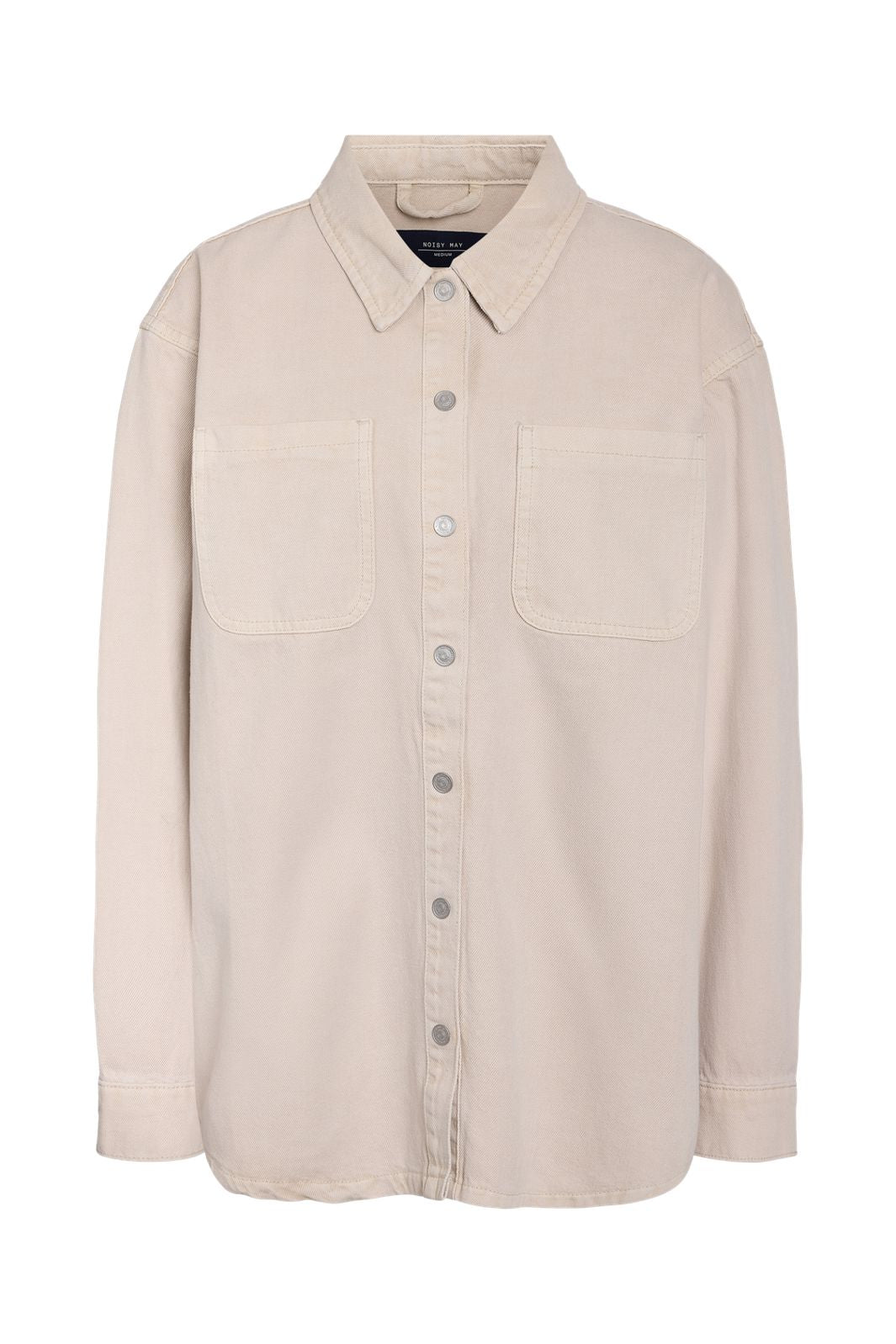 Noisy May - Nmalva L/S Colored Denim Shacket Box - 4915183 Pumice Stone