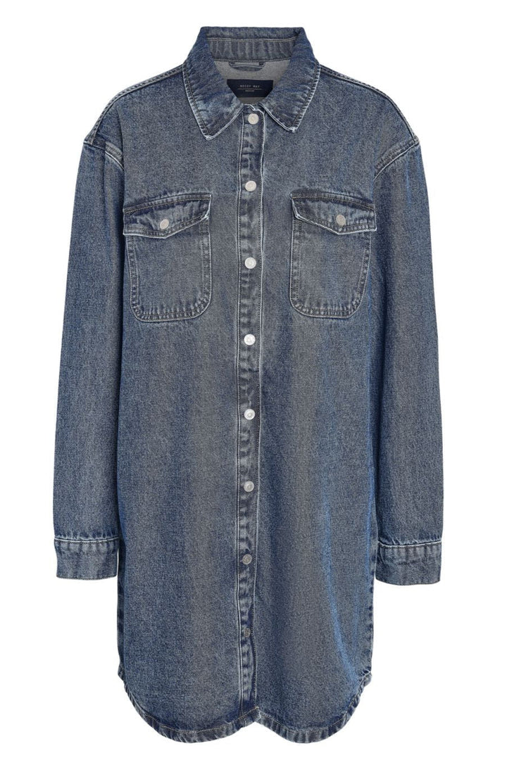 Noisy May - Nmalva L/S Denim Dress Az351Mb Fwd - 4581207 Medium Blue Denim