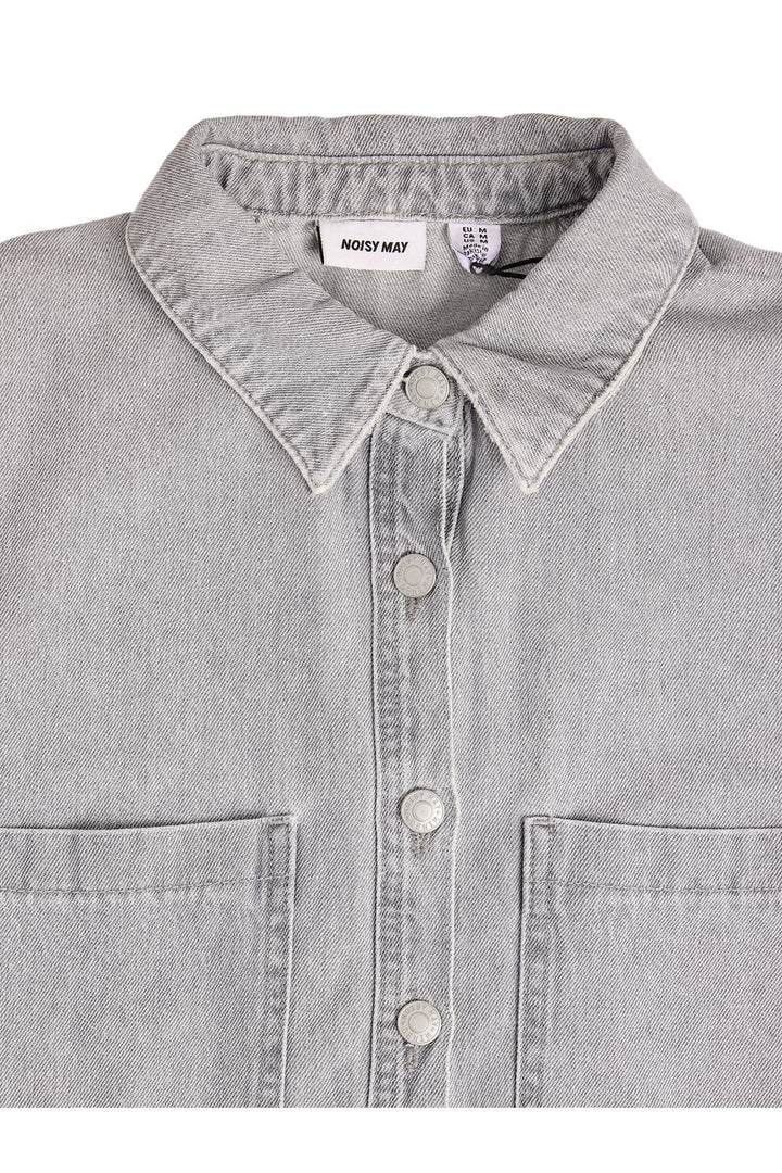 Noisy May - Nmalva Ls Short Shacket Az510Lg - 5135692 Light Grey Denim