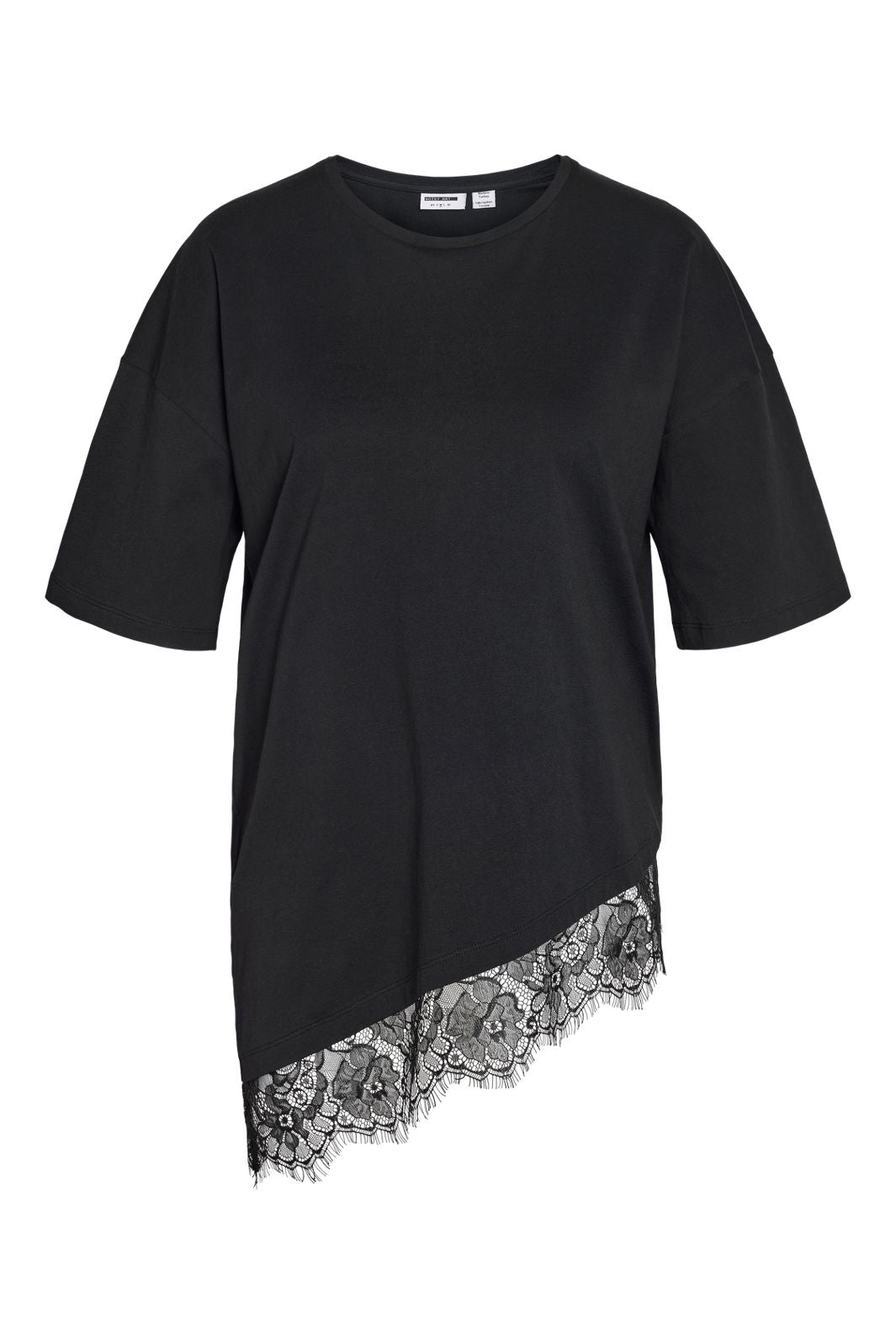 Noisy May - Nmeasy Lace Detail S/S T-Shirt /Tnt - 5168706 Black