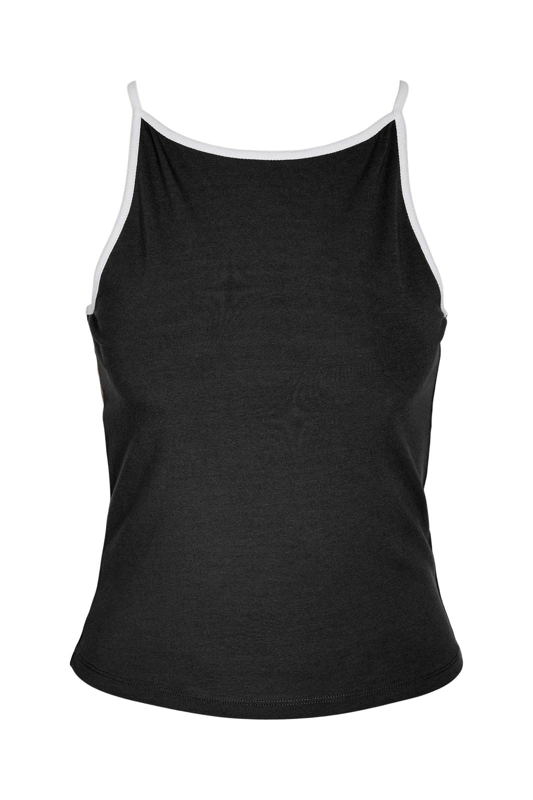 Noisy May - Nmella Singlet Contrast Tank Top Tnt/18 - 5212134 Black White Piping