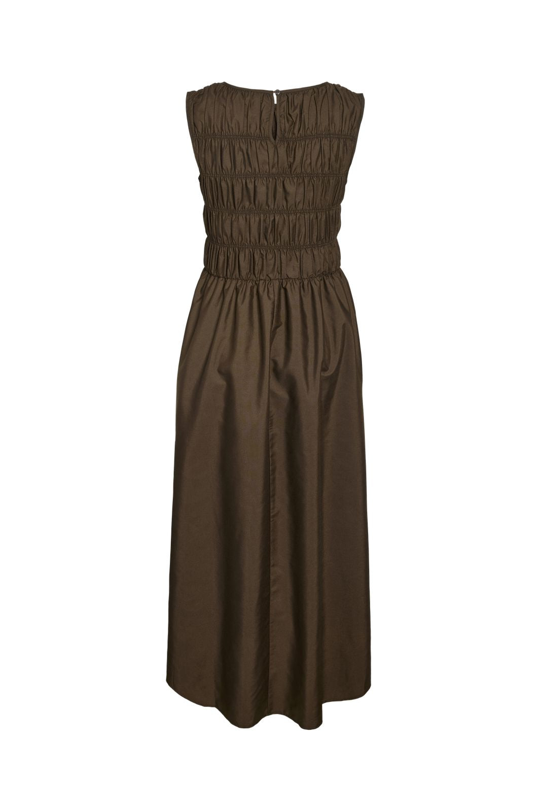 Noisy May - Nmfjola L/S Midi Smock Dress - 5086504 Chocolate Brown