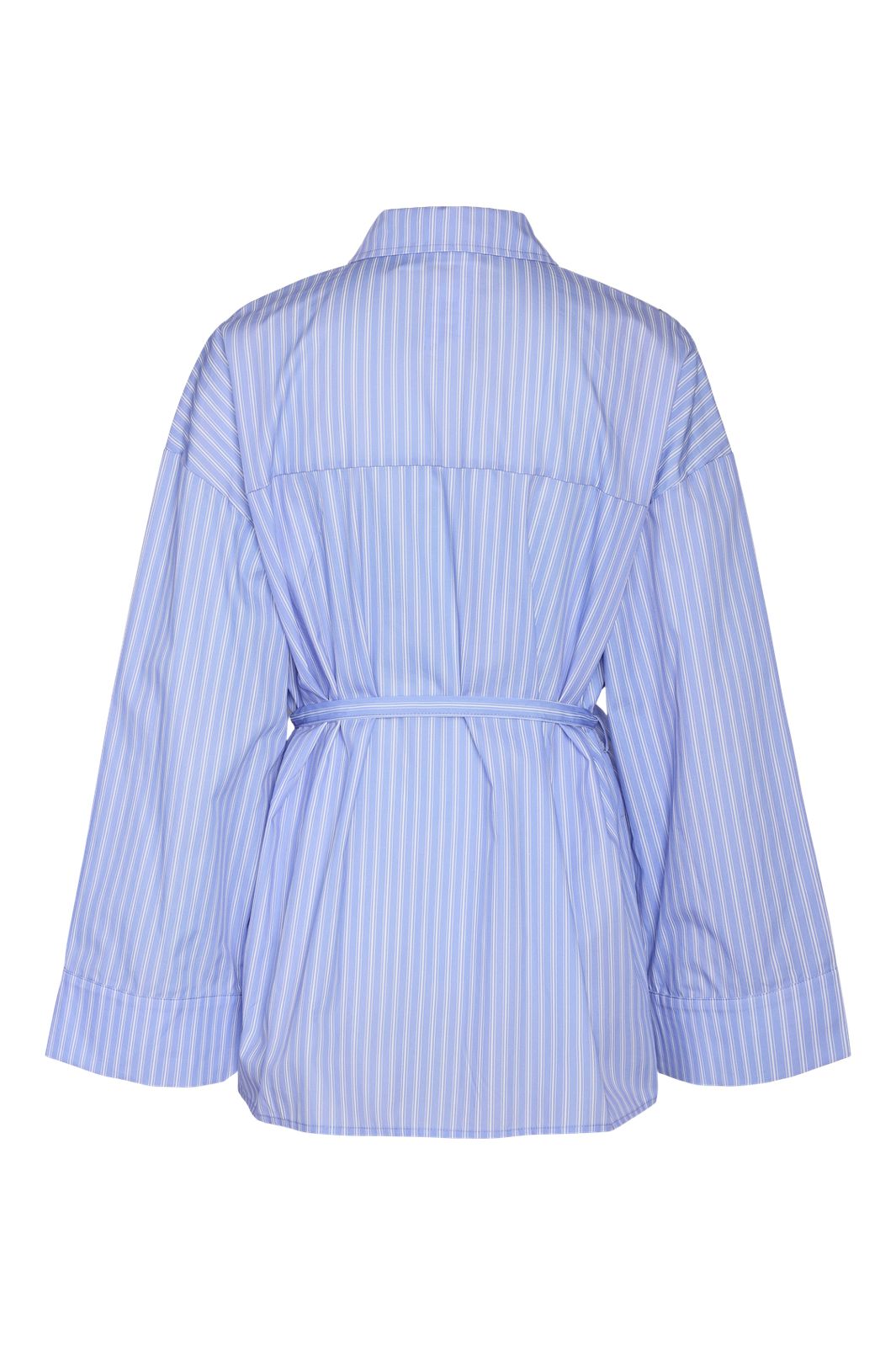 Noisy May - Nmfreja Jane L/S Belt Shirt Fwd - 5056886 Hydrangea Cloud Dancer