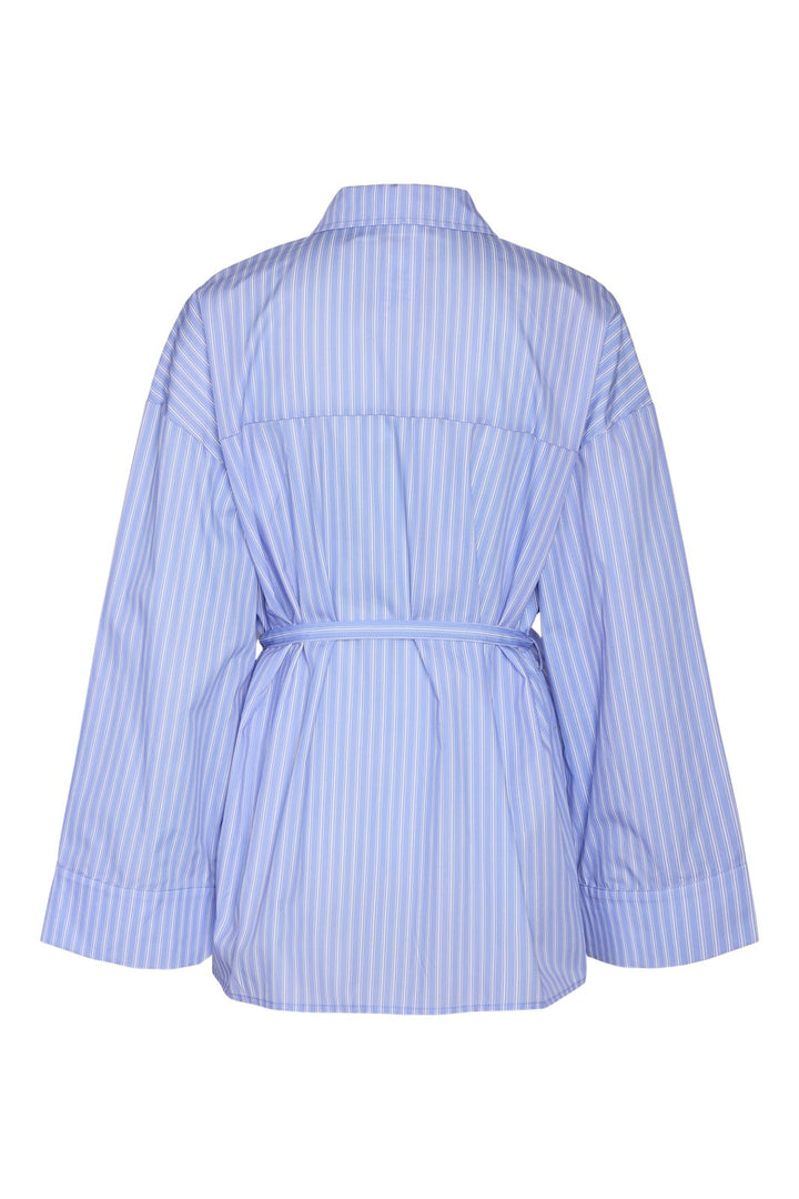 Noisy May - Nmfreja Jane L/S Belt Shirt Fwd - 5056886 Hydrangea Cloud Dancer