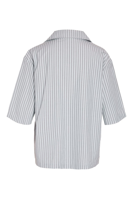 Noisy May - Nmfrida 2/4 Stripe Button Shirt - 5191108 Blue Bell Grey
